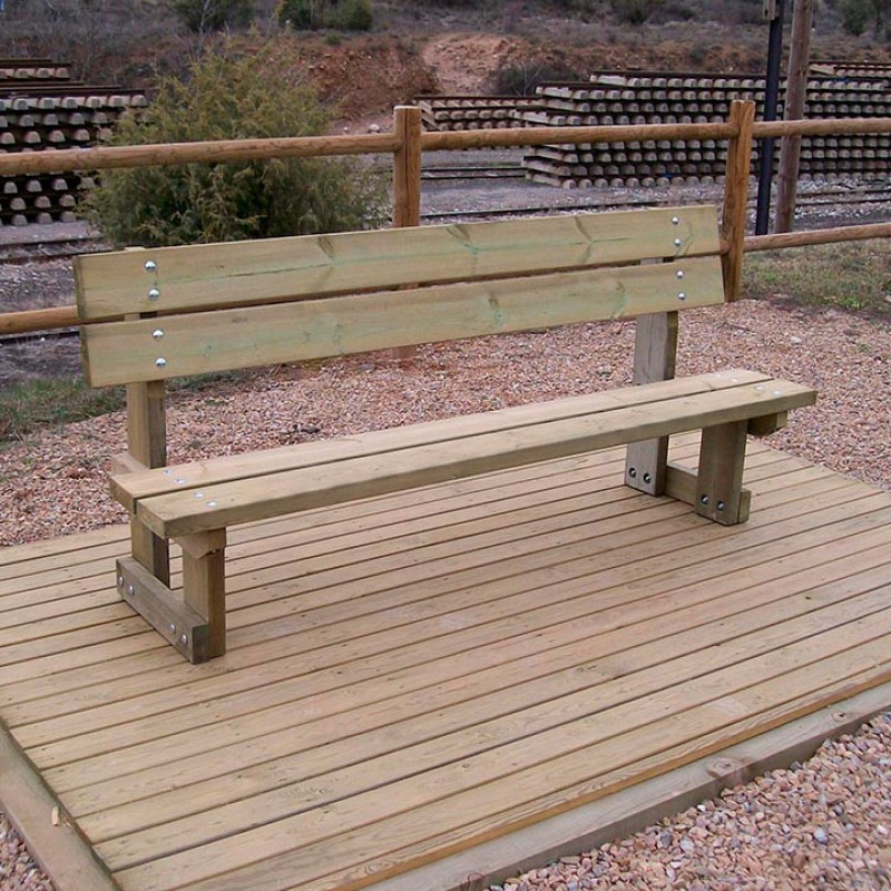 Banc de fusta La Peña 2m | Fusta Pi Autoclau Classe IV